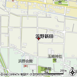 静岡県掛川市浜野新田周辺の地図