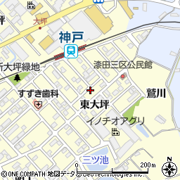 愛知県田原市神戸町新大坪179周辺の地図