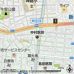 中村医院周辺の地図