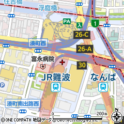 湊町バスターミナル周辺の地図