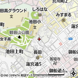 兵庫県神戸市長田区池田上町30周辺の地図
