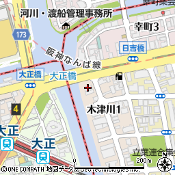 大阪市建設局桜川抽水所周辺の地図