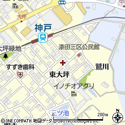 愛知県田原市神戸町新大坪182周辺の地図