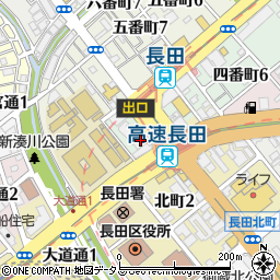 ファミリーマート高速長田駅前店周辺の地図