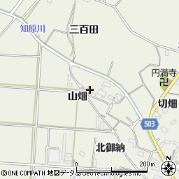 愛知県豊橋市杉山町（山畑）周辺の地図