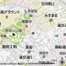 兵庫県神戸市長田区池田上町10周辺の地図