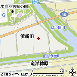 静岡県磐田市浜新田周辺の地図