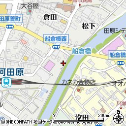 愛知県田原市田原町橋上周辺の地図