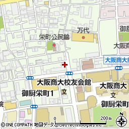 大阪府東大阪市御厨栄町周辺の地図