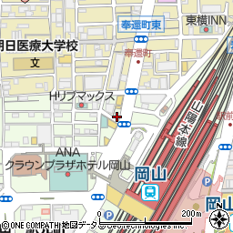オリックスレンタカー岡山駅西口店周辺の地図
