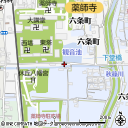 奈良県奈良市西ノ京町389-2周辺の地図