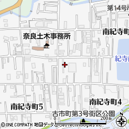奈良県奈良市南紀寺町周辺の地図