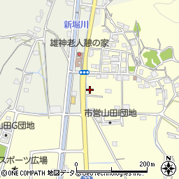 岡田植物園周辺の地図