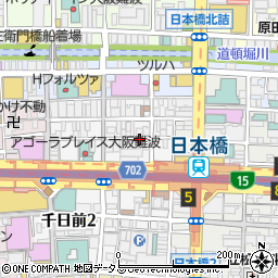 なんばウォーク　ロマンチックガーデン周辺の地図