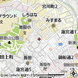兵庫県神戸市長田区池田上町1周辺の地図