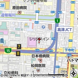 セブンイレブン大阪高津２丁目店周辺の地図