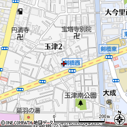 セブンイレブン大阪玉津２丁目店周辺の地図