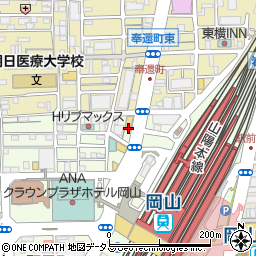 カレーハウスＣｏＣｏ壱番屋岡山駅西口店周辺の地図