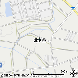 愛知県豊橋市東赤沢町北ノ谷周辺の地図