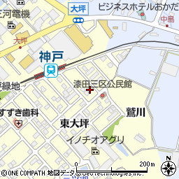 愛知県田原市神戸町新大坪225周辺の地図
