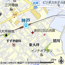 愛知県田原市神戸町新大坪213周辺の地図