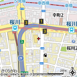 桜川市街地住宅周辺の地図