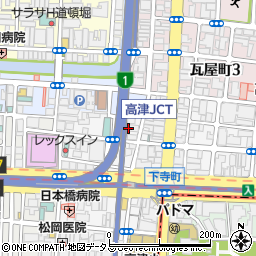 大阪府大阪市中央区高津2丁目2周辺の地図