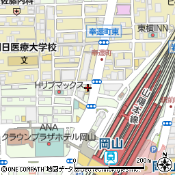 セブンイレブン岡山駅元町店周辺の地図