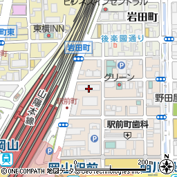 株式会社ジェイアール西日本　ウェルネット　岡山保険代理店周辺の地図