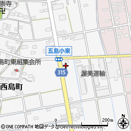 静岡県浜松市中央区西島町377周辺の地図