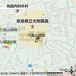 奈良県奈良市六条西周辺の地図