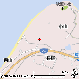 愛知県田原市野田町小山周辺の地図