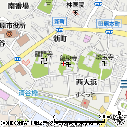 愛知県田原市田原町新町82周辺の地図
