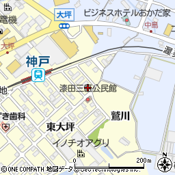 愛知県田原市神戸町新大坪235周辺の地図