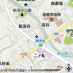 愛知県田原市田原町新清谷100周辺の地図