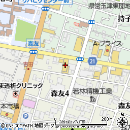 兵庫三菱明石店周辺の地図