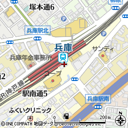 コクミンドラッグ兵庫駅店周辺の地図