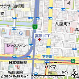 大阪府大阪市中央区高津2丁目2-2周辺の地図