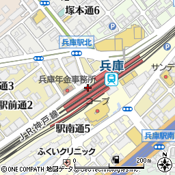知恵蔵書店兵庫店周辺の地図