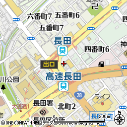 情熱ホルモン 長田酒場周辺の地図