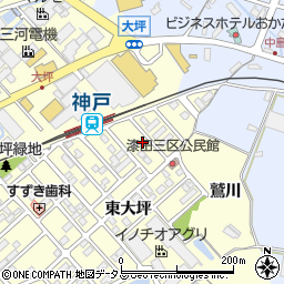 愛知県田原市神戸町新大坪226周辺の地図