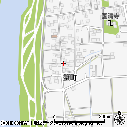 静岡県磐田市掛塚蟹町周辺の地図
