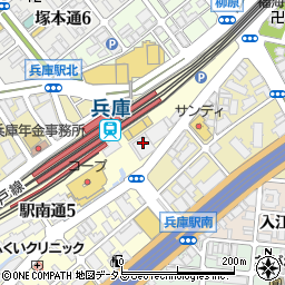 神戸市立兵庫図書館周辺の地図