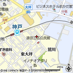 愛知県田原市神戸町新大坪232周辺の地図