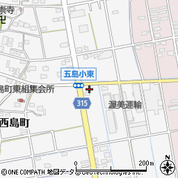静岡県浜松市中央区西島町373周辺の地図