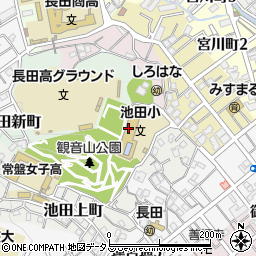 兵庫県神戸市長田区池田上町19周辺の地図