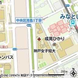 神戸女子短期大学ポートアイランドキャンパス　学生課周辺の地図
