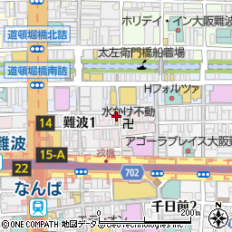 個室×串カツ　日本一の串かつ横綱 難波法善寺店周辺の地図
