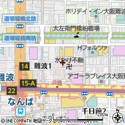 個室×串カツ　日本一の串かつ横綱 難波法善寺店周辺の地図