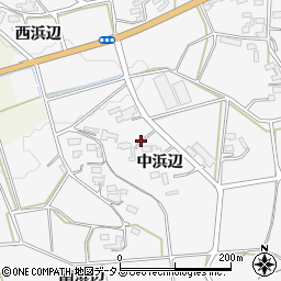 愛知県豊橋市西七根町中浜辺周辺の地図